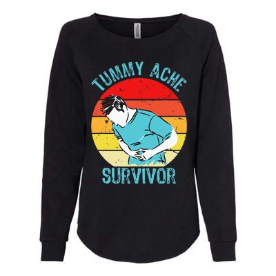 Retro Vintage Tummy Ache Survivor My Stomach Hurt Funny Gift Womens California Wash Sweatshirt