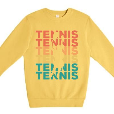 Retro Vintage Tennis Gift For Tennis Players Cute Gift Premium Crewneck Sweatshirt