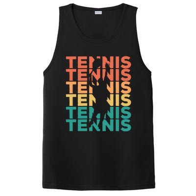 Retro Vintage Tennis Gift For Tennis Players Cute Gift PosiCharge Competitor Tank