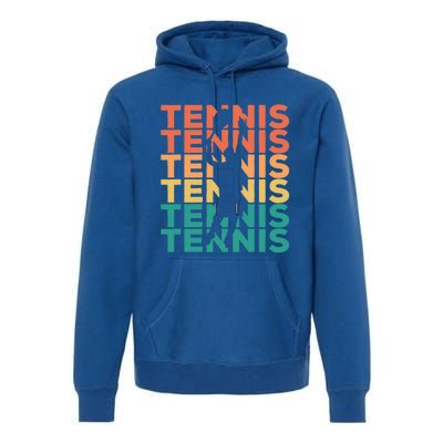 Retro Vintage Tennis Gift For Tennis Players Cute Gift Premium Hoodie