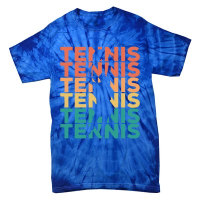 Retro Vintage Tennis Gift For Tennis Players Cute Gift Tie-Dye T-Shirt