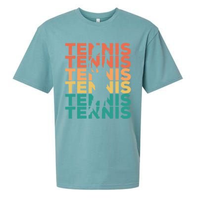 Retro Vintage Tennis Gift For Tennis Players Cute Gift Sueded Cloud Jersey T-Shirt