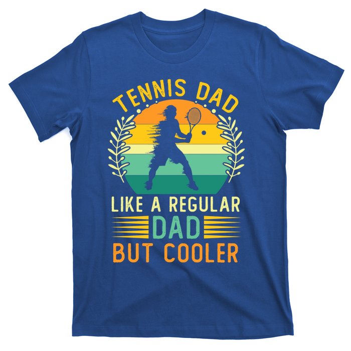 Retro Vintage Tennis Dad Fathers Day Tennis Coach Funny Gift T-Shirt