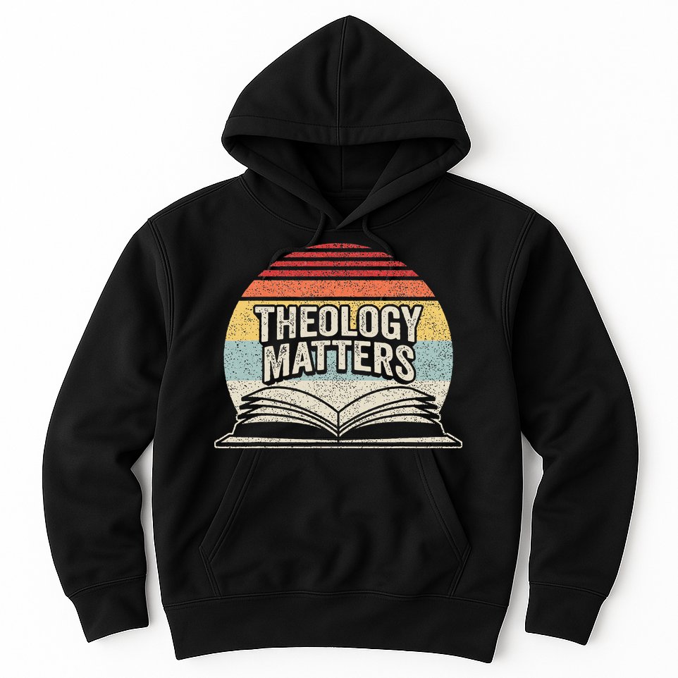 Retro Vintage Theology Matters Reformed Christian Hoodie