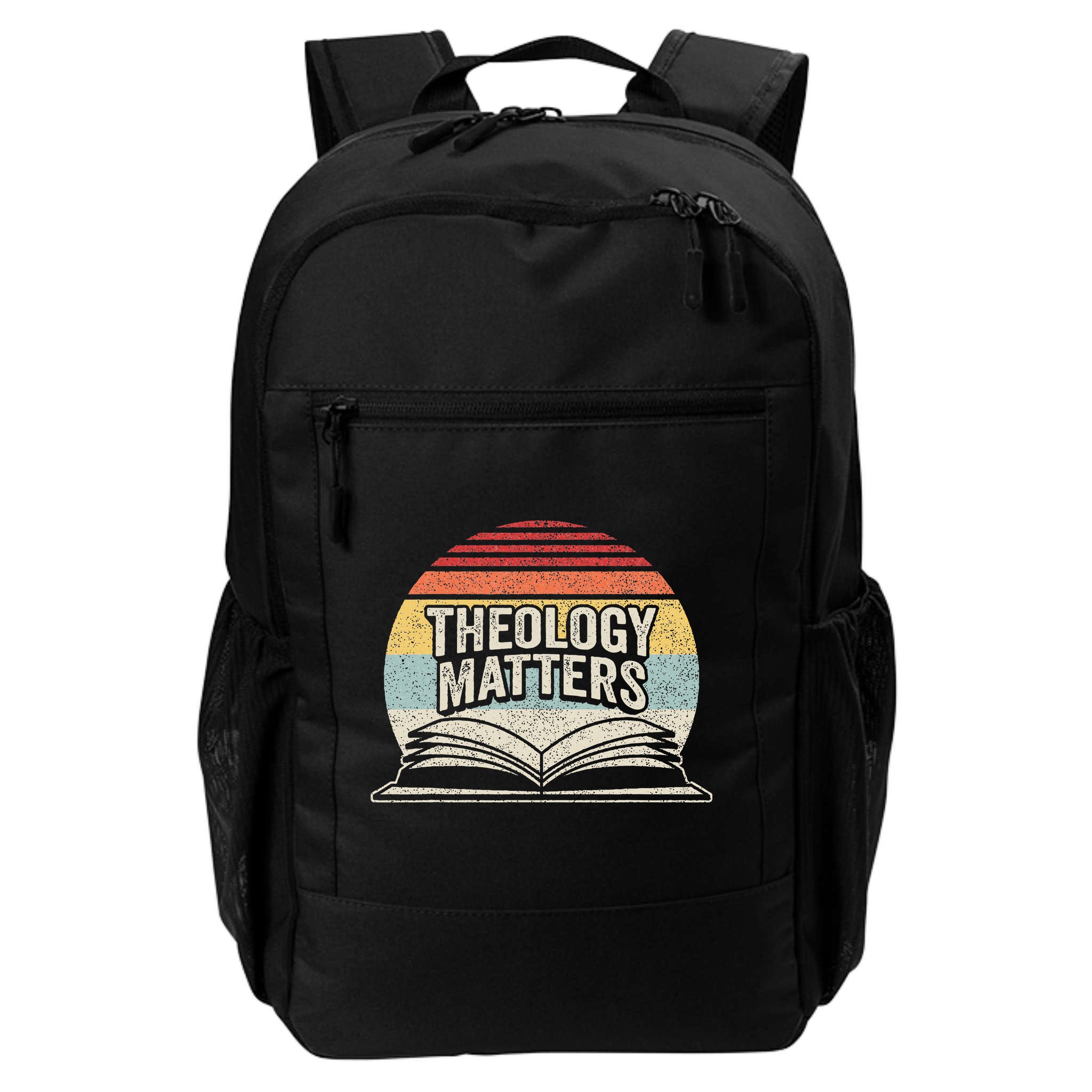 Retro Vintage Theology Matters Reformed Christian Backpack