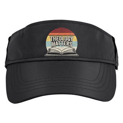 Retro Vintage Theology Matters Reformed Christian Adult Drive Performance Visor