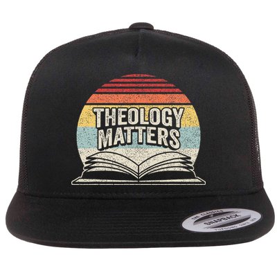 Retro Vintage Theology Matters Reformed Christian Flatbill Hat