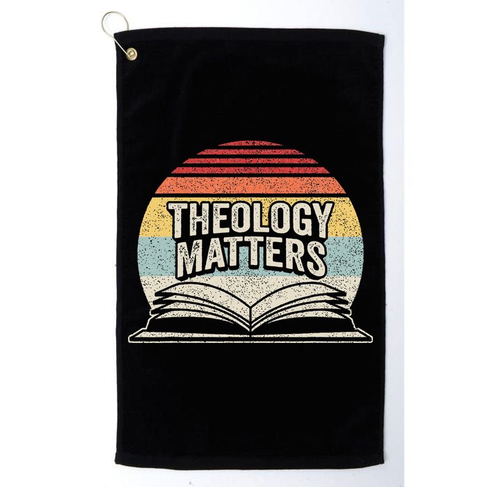 Retro Vintage Theology Matters Reformed Christian Golf Towel