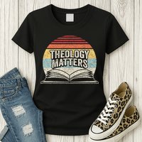 Retro Vintage Theology Matters Reformed Christian Womens T-Shirt