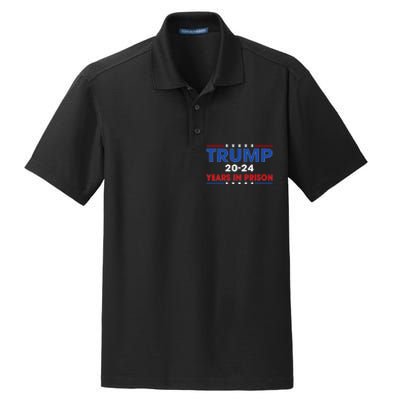 Retro Vintage Trump 2024 Years In Prison Funny Anti Trump Dry Zone Grid Polo