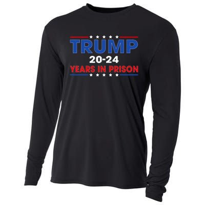 Retro Vintage Trump 2024 Years In Prison Funny Anti Trump Cooling Performance Long Sleeve Crew