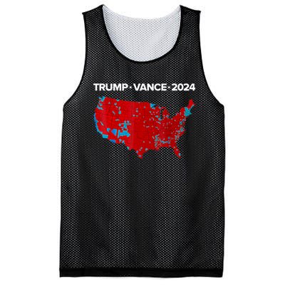 Retro Vintage Trump Vance 2024 Electoral Map Mesh Reversible Basketball Jersey Tank