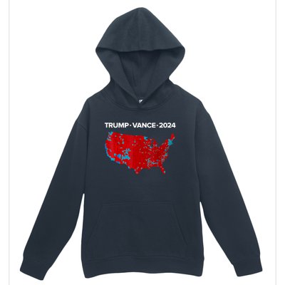 Retro Vintage Trump Vance 2024 Electoral Map Urban Pullover Hoodie