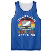 Retro Vintage Teachers Can Do Virtually Anything Cool Gift Mesh Reversible Basketball Jersey Tank