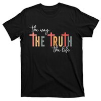 Retro Vintage The Way The Truth The Life Bible Verse Christ T-Shirt