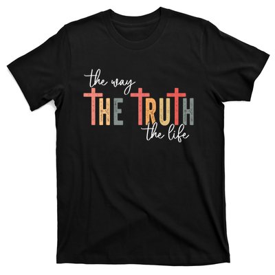 Retro Vintage The Way The Truth The Life Bible Verse Christ T-Shirt