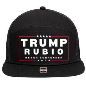 Rubio Vp Trump Vice President Rubio Trump 2024 7 Panel Mesh Trucker Snapback Hat