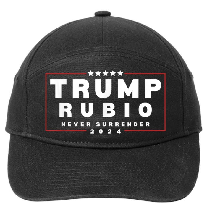 Rubio Vp Trump Vice President Rubio Trump 2024 7-Panel Snapback Hat