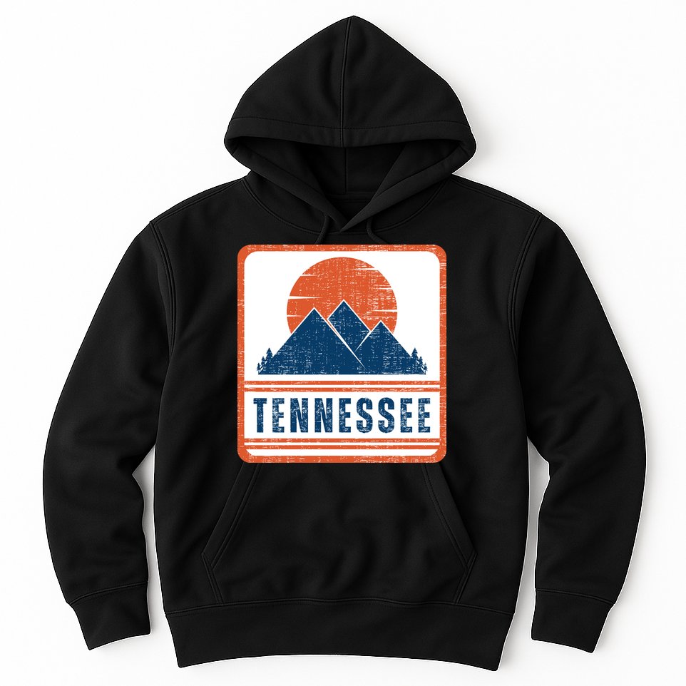 Retro Vintage Tennessee USA Mountain Gift For Men Hoodie