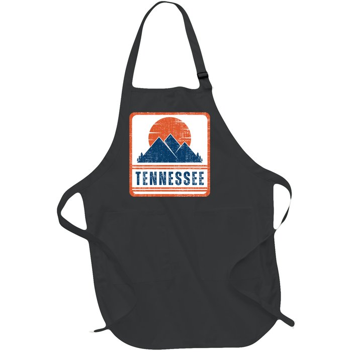 Retro Vintage Tennessee USA Mountain Gift For Men Full-Length Apron With Pockets