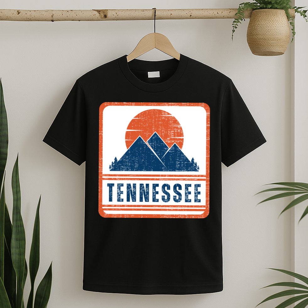 Retro Vintage Tennessee USA Mountain Gift For Men T-Shirt