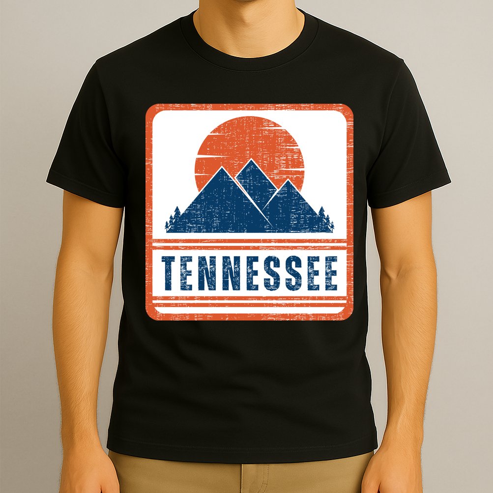 Retro Vintage Tennessee USA Mountain Gift For Men T-Shirt