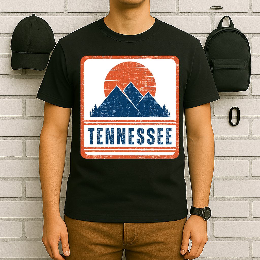 Retro Vintage Tennessee USA Mountain Gift For Men T-Shirt