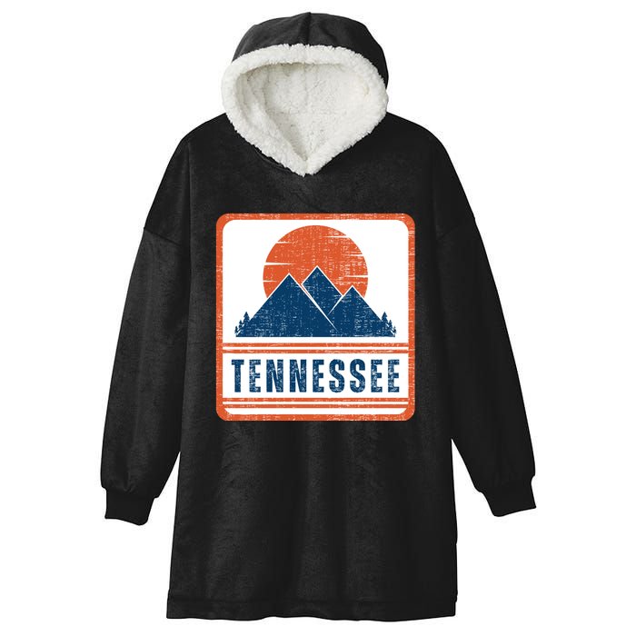 Retro Vintage Tennessee USA Mountain Gift For Men Hooded Wearable Blanket