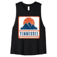 Retro Vintage Tennessee USA Mountain Gift For Men Women's Racerback Cropped Tank