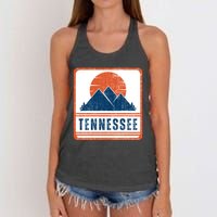 Retro Vintage Tennessee USA Mountain Gift For Men Women's Knotted Racerback Tank