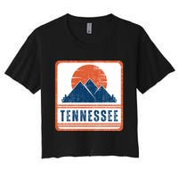 Retro Vintage Tennessee USA Mountain Gift For Men Women's Crop Top Tee