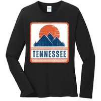 Retro Vintage Tennessee USA Mountain Gift For Men Ladies Long Sleeve Shirt