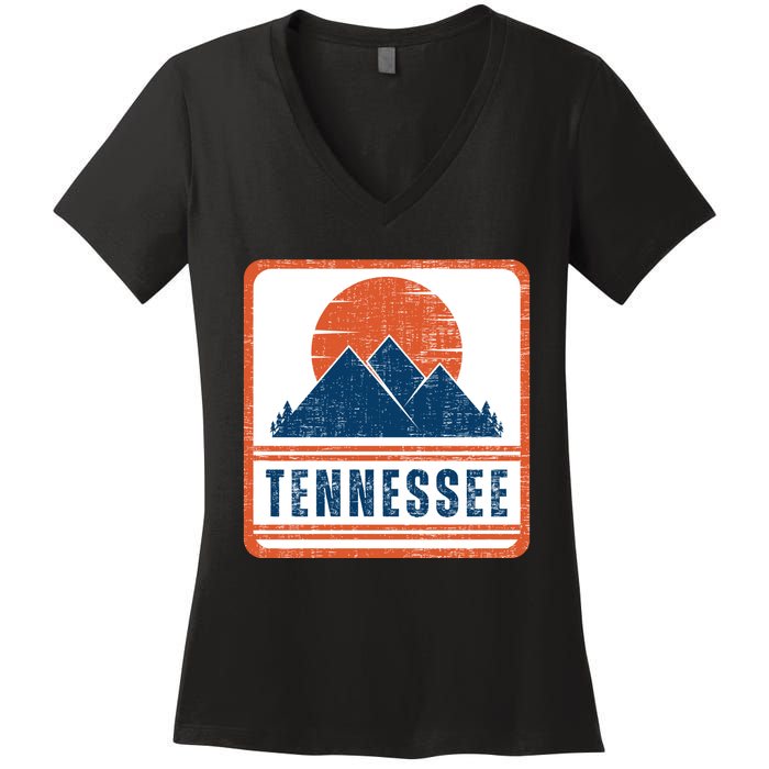 Retro Vintage Tennessee USA Mountain Gift For Men Women's V-Neck T-Shirt