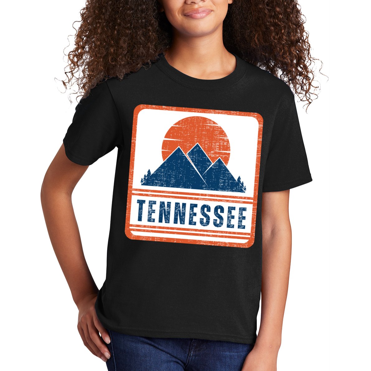 Retro Vintage Tennessee USA Mountain Gift For Men Kids T-Shirt