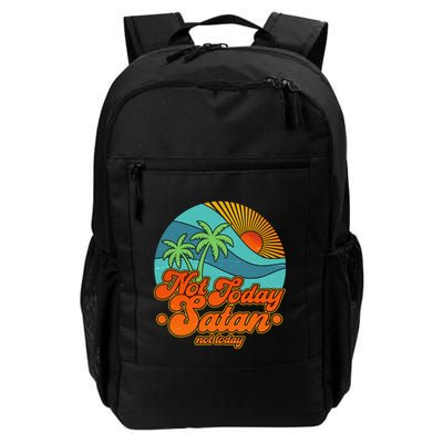 Retro Vintage Tropical Not Today Satan Not Today Backpack