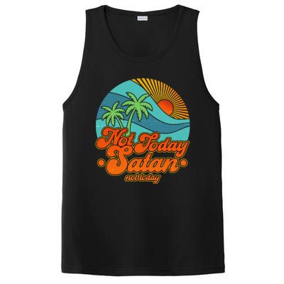 Retro Vintage Tropical Not Today Satan Not Today PosiCharge Competitor Tank