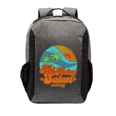 Retro Vintage Tropical Not Today Satan Not Today Vector Backpack