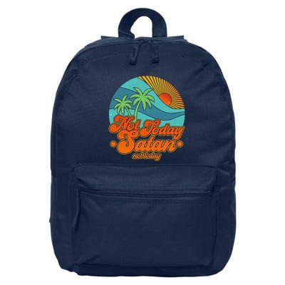 Retro Vintage Tropical Not Today Satan Not Today 16 in Basic Backpack