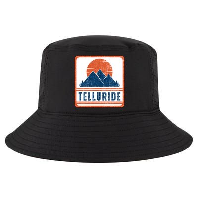 Retro Vintage Telluride Colorado USA Mountain Gift For Men Cool Comfort Performance Bucket Hat