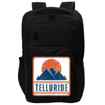 Retro Vintage Telluride Colorado USA Mountain Gift For Men Impact Tech Backpack