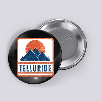 Retro Vintage Telluride Colorado USA Mountain Gift For Men Button