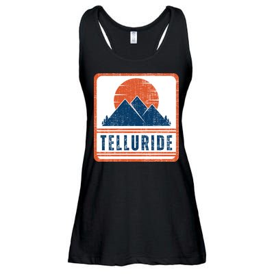 Retro Vintage Telluride Colorado USA Mountain Gift For Men Ladies Essential Flowy Tank