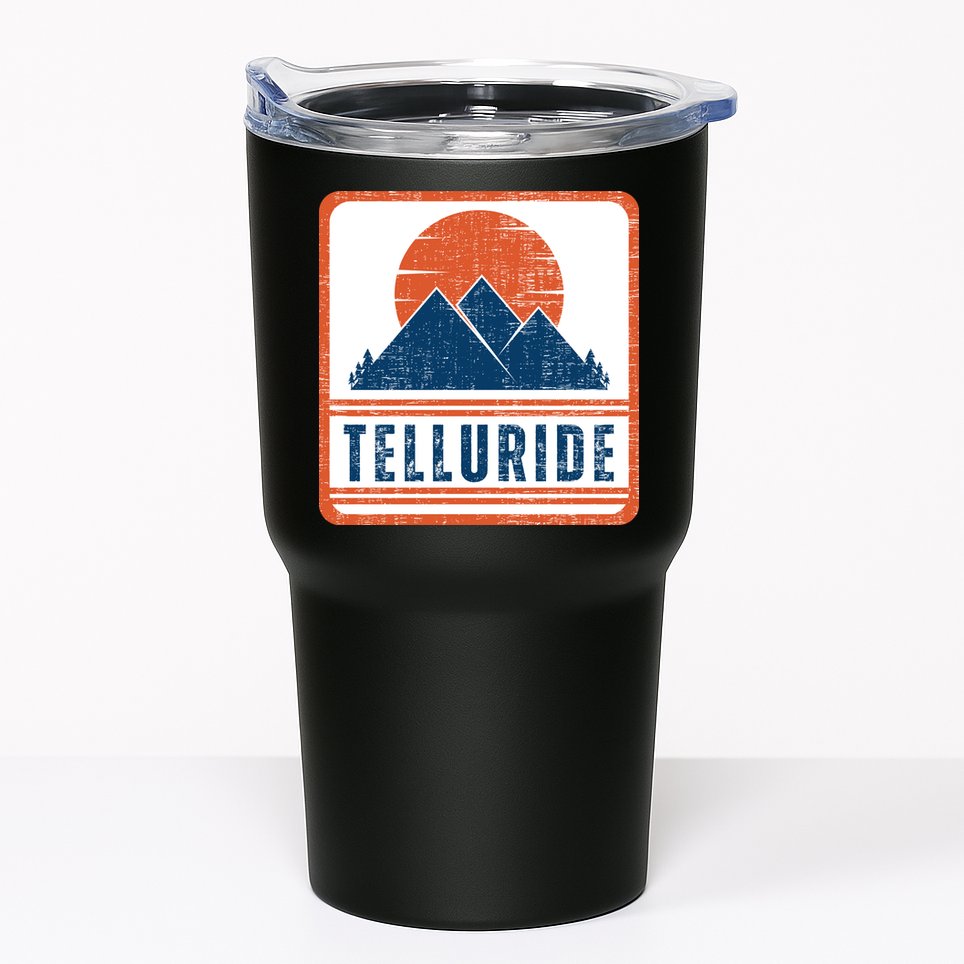 Retro Vintage Telluride Colorado USA Mountain Gift For Men Tumbler