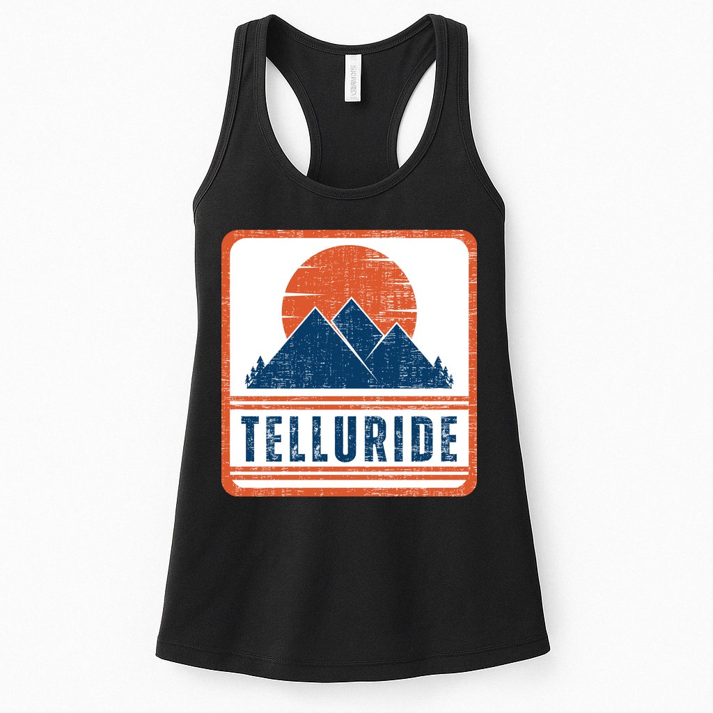 Retro Vintage Telluride Colorado USA Mountain Gift For Men Womens Tank Top