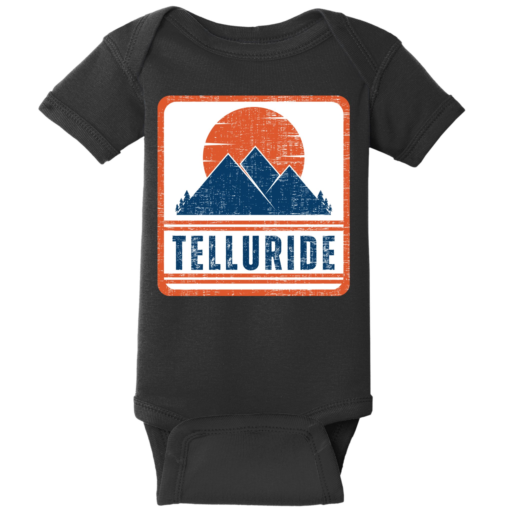 Retro Vintage Telluride Colorado USA Mountain Gift For Men Baby Bodysuit