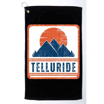 Retro Vintage Telluride Colorado USA Mountain Gift For Men Golf Towel