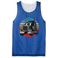 Retro Vintage Trucker Big Rig Semigifttrailer Truck Driver Gift Great Gift Mesh Reversible Basketball Jersey Tank