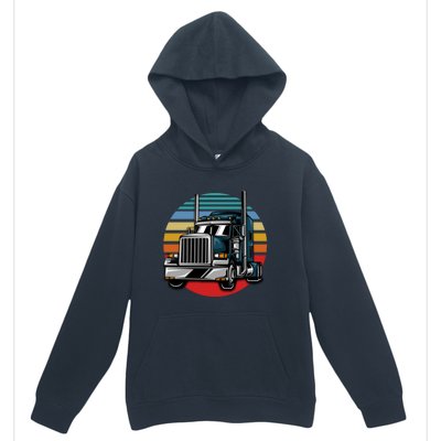 Retro Vintage Trucker Big Rig Semigifttrailer Truck Driver Gift Great Gift Urban Pullover Hoodie