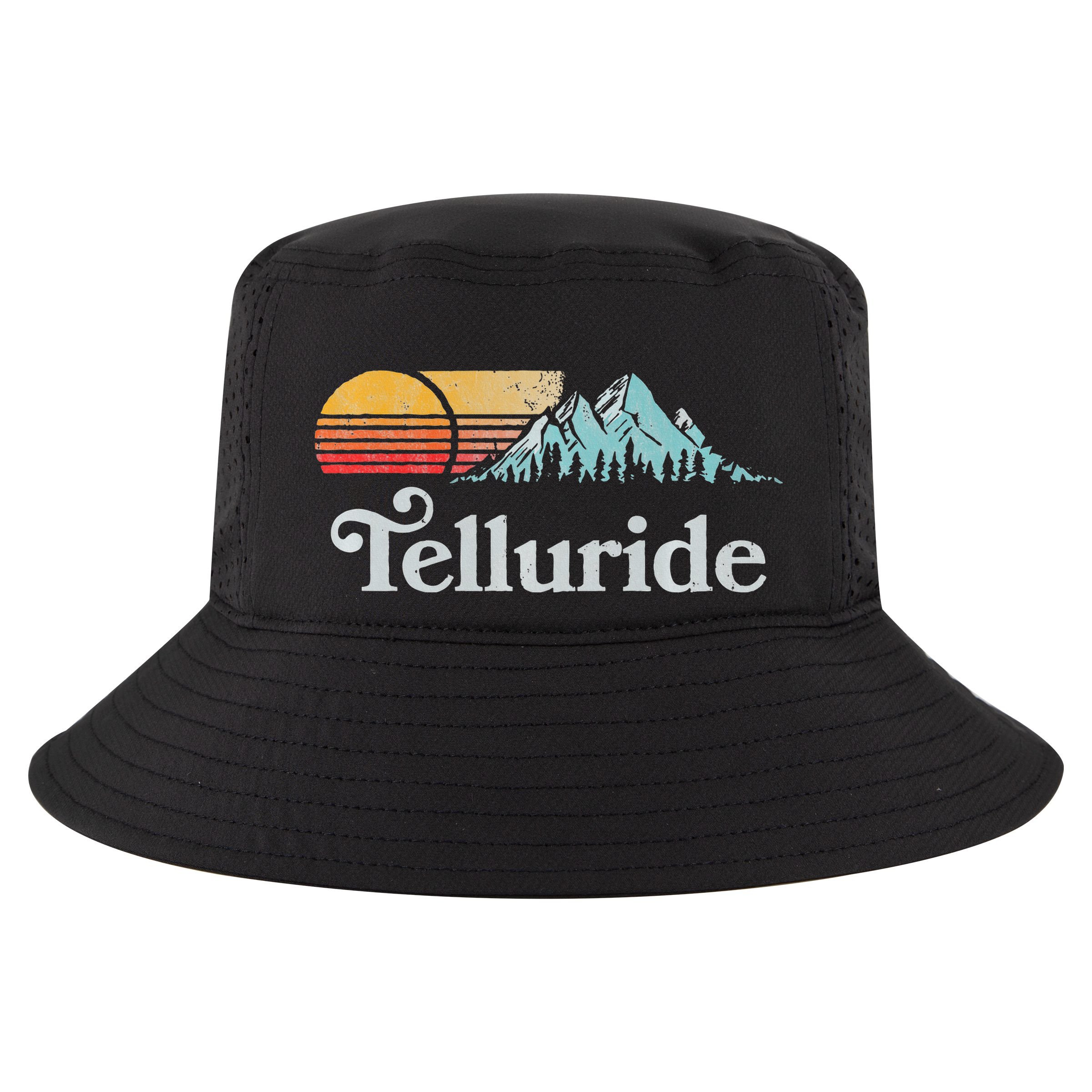 Retro Vibe Telluride Colorado Vintage Style Sun Cool Comfort Performance Bucket Hat