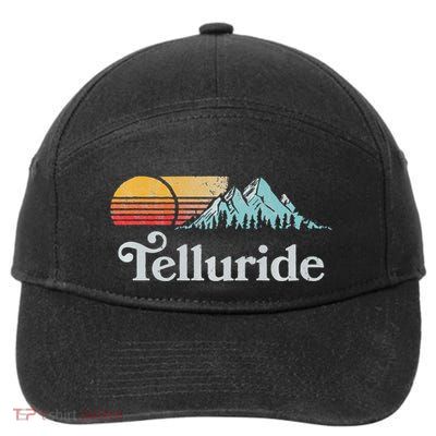 Retro Vibe Telluride Colorado Vintage Style Sun 7-Panel Snapback Hat